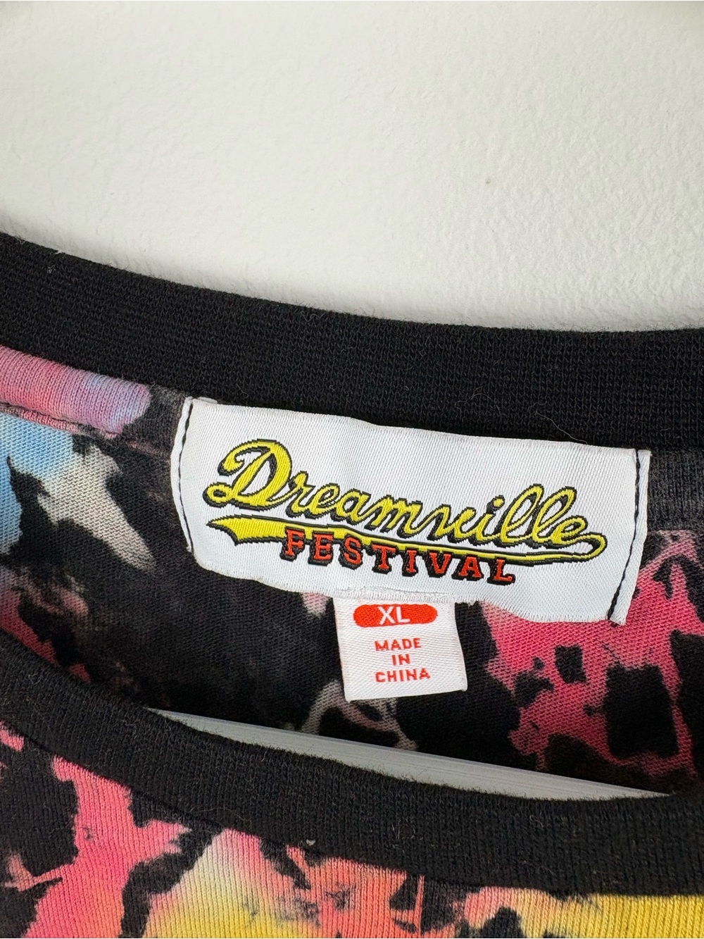 Dreamville Festival Tie-Dye Crop Tee XL EUC 100% Cotton Merch Psychedelic Chic - Picture 2 of 6